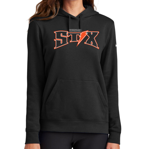 Thunder Stix Softball 2026 Logo 1 - Women's Club Fleece Sleeve Swoosh Pullover Hoodie Thumbnail