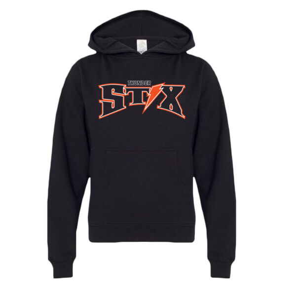 Thunder Stix Softball 2026 Logo 1 - Youth Midweight Hooded Sweatshirt Thumbnail