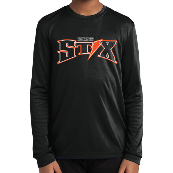 Thunder Stix Softball 2026 Logo 1 - Youth Long Sleeve PosiCharge ® Competitor Tee Thumbnail