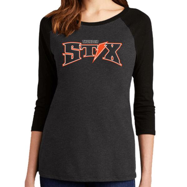 Thunder Stix Softball 2026 Logo 1 - Women's Perfect Tri ® 3/4 Sleeve Raglan Thumbnail