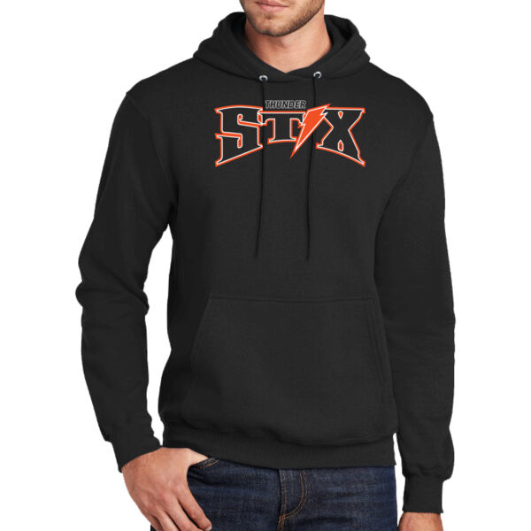 Thunder Stix Softball 2026 Logo 1 - Tall Core Fleece Pullover Hooded Sweatshirt Thumbnail