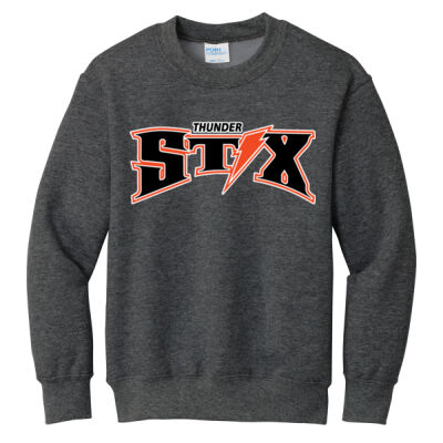 Thunder Stix Softball 2026 Logo 1 - Youth Core Fleece Crewneck Sweatshirt Thumbnail