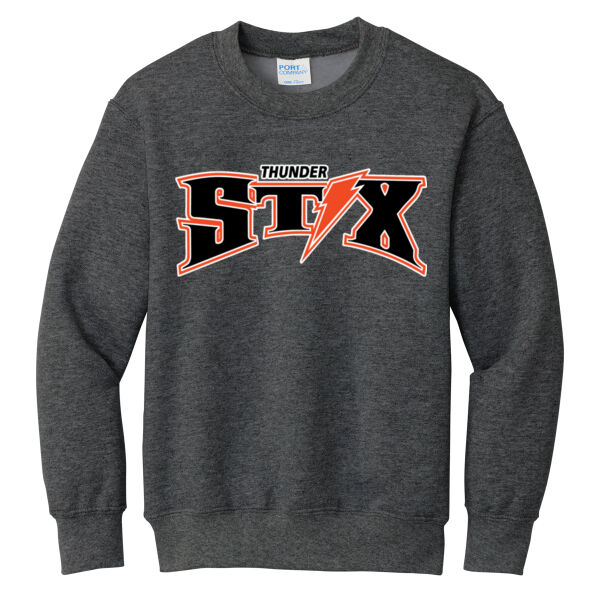 Thunder Stix Softball 2026 Logo 1 - Youth Core Fleece Crewneck Sweatshirt Thumbnail