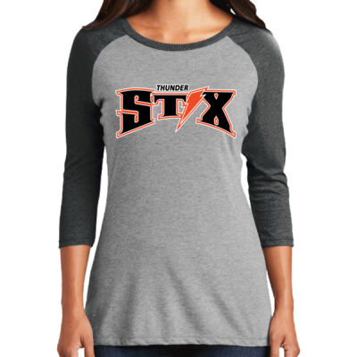 Thunder Stix Softball 2026 Logo 1 - Women's Perfect Tri ® 3/4 Sleeve Raglan Thumbnail