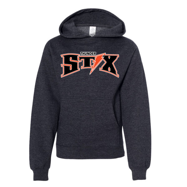 Thunder Stix Softball 2026 Logo 1 - Youth Midweight Hooded Sweatshirt Thumbnail