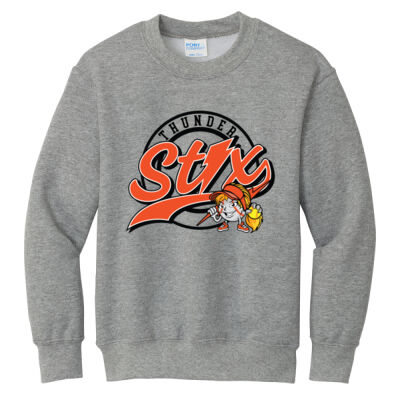 Thunder Stix Softball 2026 Logo 2 - Youth Core Fleece Crewneck Sweatshirt Thumbnail