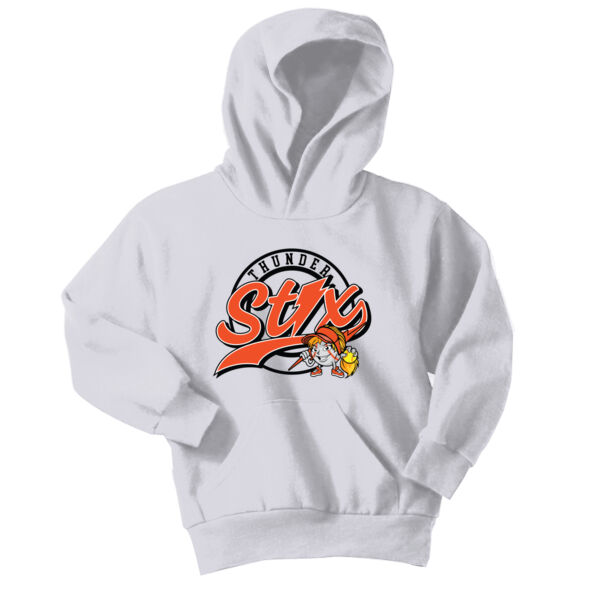 Thunder Stix Softball 2026 Logo 2 - Youth Core Fleece Pullover Hooded Sweatshirt Thumbnail