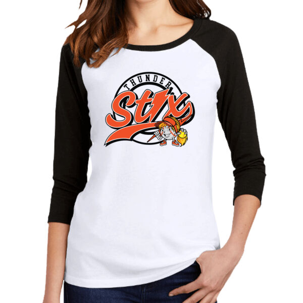 Thunder Stix Softball 2026 Logo 2 - Women's Perfect Tri ® 3/4 Sleeve Raglan Thumbnail