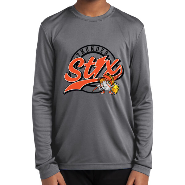 Thunder Stix Softball 2026 Logo 2 - Youth Long Sleeve PosiCharge ® Competitor Tee Thumbnail