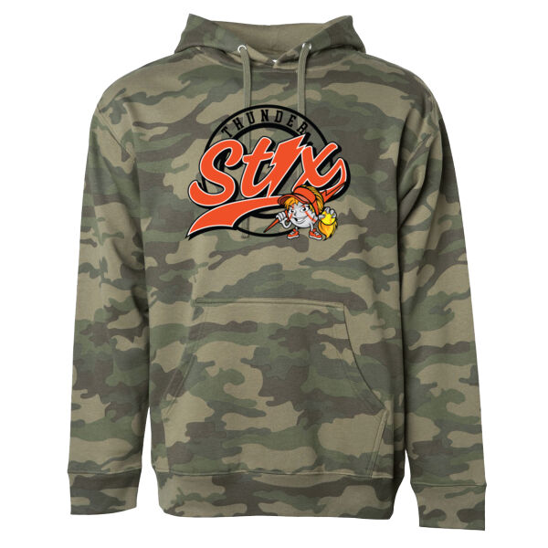 Thunder Stix Softball 2026 Logo 2 - Unisex Midweight Hooded Sweatshirt Thumbnail