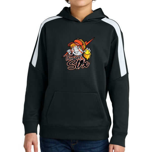 Thunder Stix Softball 2026 Logo 3 - Youth Sport Wick ® Fleece United Pullover Hoodie Thumbnail