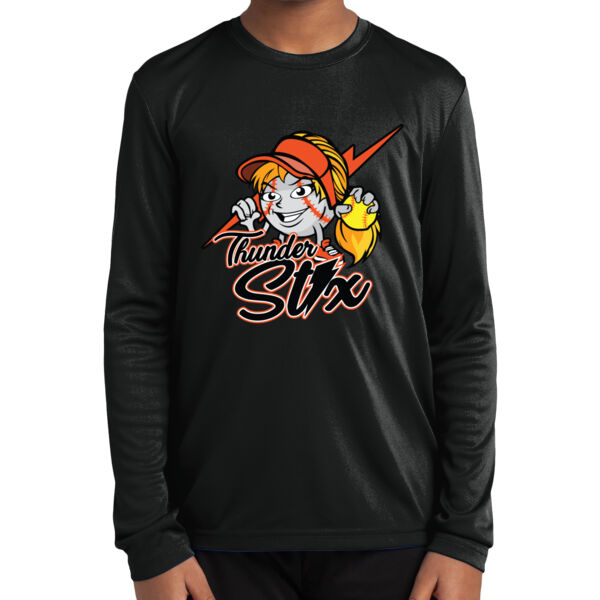 Thunder Stix Softball 2026 Logo 3 - Youth Long Sleeve PosiCharge ® Competitor Tee Thumbnail