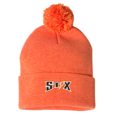Thunder Stix Softball 2026 Embroidered  - 12" Pom-Pom Cuffed Beanie Thumbnail