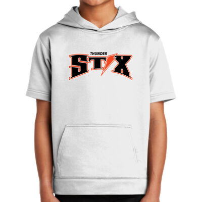 Thunder Stix Softball 2026 Logo 1 - Youth Sport Wick ® Fleece Short Sleeve Hooded Pullover Thumbnail