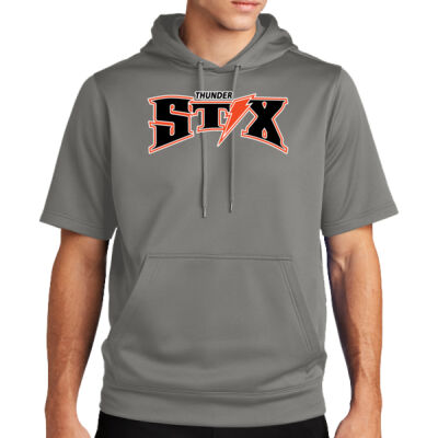 Thunder Stix Softball 2026 Logo 1 - Sport Wick ® Fleece Short Sleeve Hooded Pullover Thumbnail