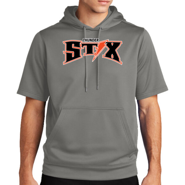 Thunder Stix Softball 2026 Logo 1 - Sport Wick ® Fleece Short Sleeve Hooded Pullover Thumbnail
