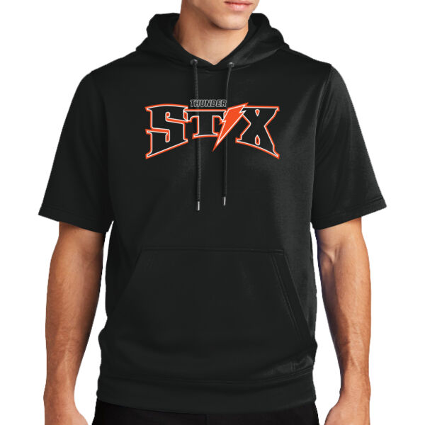 Thunder Stix Softball 2026 Logo 1 - Sport Wick ® Fleece Short Sleeve Hooded Pullover Thumbnail