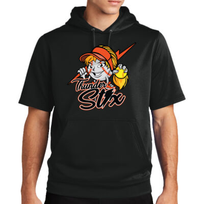 Thunder Stix Softball 2026 Logo 3 - Sport Wick ® Fleece Short Sleeve Hooded Pullover Thumbnail